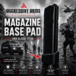 AGGRESSIVE ARMS for Glock 17 34 19X 45 Billet 6061 Aluminum Grip Extension Magazine Plate Pad +5/+6 round URBAN BLACK - Image 5