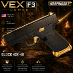 WARFINGER by Ranger Proof for GLOCK 43X/48 ENHANCED GOLD BILLET ALUMINUM MAGWELL + VEX F3 ADJUSTABLE TRIGGER – FITS OEM FACTORY FRAMES - Image 2