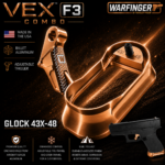 WARFINGER by Ranger Proof for GLOCK 43X/48 ENHANCED COPPER BILLET ALUMINUM MAGWELL + VEX F3 ADJUSTABLE TRIGGER – FITS OEM FACTORY FRAMES