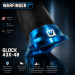 WARFINGER by Ranger Proof for GLOCK 43X/48 ENHANCED SKY AQUA BLUE BILLET ALUMINUM MAGWELL – FITS FACTORY FRAMES - Image 4