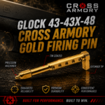 CROSS ARMORY for Glock 43 43X 48 STAINLESS STEEL "SWISS TURNED" Skelton PERFORMANCE GOLD TIN Striker - LIGHTER STRONGER - Image 2