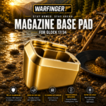 WARFINGER for Glock 17 34 19X 45 Billet 6061 GOLD Aluminum Grip Extension Magazine Plate Pad +5/+6 round - Image 3