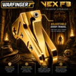 WARFINGER by Ranger Proof for GLOCK 43X/48 ENHANCED GOLD BILLET ALUMINUM MAGWELL + VEX F3 ADJUSTABLE TRIGGER – FITS OEM FACTORY FRAMES - Image 5