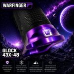 WARFINGER by Ranger Proof for GLOCK 43X/48 ENHANCED PURPLE BILLET ALUMINUM MAGWELL + VEX F3 ADJUSTABLE TRIGGER – FITS OEM FACTORY FRAMES - Image 6