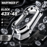 WARFINGER by Ranger Proof for GLOCK 43X/48 ENHANCED POLISHED "CHROME LIKE" BILLET SILVER ALUMINUM MAGWELL – FITS FACTORY FRAMES