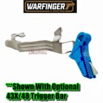 WARFINGER by RANGER PROOF / JOHNNY GLOCK COLLABORATION VEX F3  "SKY AQUA BLUE "ADJUSTABLE VERSION" TRIGGER for GLOCK GEN 1 2 3 4 5 - 17 19 19X 20 21 22 23 24 26 27 31 32 33 34 35 37 36 38 39 43 43x 45 48 - Image 6