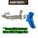 WARFINGER by RANGER PROOF / JOHNNY GLOCK COLLABORATION VEX F3  "SKY AQUA BLUE "ADJUSTABLE VERSION" TRIGGER for GLOCK GEN 1 2 3 4 5 - 17 19 19X 20 21 22 23 24 26 27 31 32 33 34 35 37 36 38 39 43 43x 45 48 - Image 5