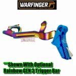 WARFINGER by RANGER PROOF / JOHNNY GLOCK COLLABORATION VEX F3  "SKY AQUA BLUE "ADJUSTABLE VERSION" TRIGGER for GLOCK GEN 1 2 3 4 5 - 17 19 19X 20 21 22 23 24 26 27 31 32 33 34 35 37 36 38 39 43 43x 45 48 - Image 8