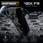 WARFINGER by RANGER PROOF / JOHNNY GLOCK COLLABORATION VEX F3  "BLACK TOPOGRAPHY "ADJUSTABLE VERSION" TRIGGER for GLOCK GEN 1 2 3 4 5 - 17 19 19X 20 21 22 23 24 26 27 31 32 33 34 35 37 36 38 39 43 43x 45 48 - Image 5