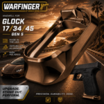 WARFINGER by Ranger Proof for GLOCK 17 / 34 / 45 ENHANCED ANODIZED BRONZE BROWN BILLET ALUMINUM MAGWELL – FITS GEN 5 OEM FACTORY FRAMES