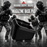 AGGRESSIVE ARMS for Glock 17 34 19X 45 Billet 6061 Aluminum Grip Extension Magazine Plate Pad +5/+6 round URBAN BLACK - Image 2