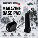 AGGRESSIVE ARMS for Glock 17 34 19X 45 Billet 6061 Aluminum Grip Extension Magazine Plate Pad +5/+6 round URBAN BLACK - Image 3