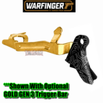 WARFINGER by RANGER PROOF / JOHNNY GLOCK COLLABORATION VEX F3  "BLACK TOPOGRAPHY "ADJUSTABLE VERSION" TRIGGER for GLOCK GEN 1 2 3 4 5 - 17 19 19X 20 21 22 23 24 26 27 31 32 33 34 35 37 36 38 39 43 43x 45 48 - Image 8