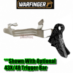 WARFINGER by RANGER PROOF / JOHNNY GLOCK COLLABORATION VEX F3  "BLACK TOPOGRAPHY "ADJUSTABLE VERSION" TRIGGER for GLOCK GEN 1 2 3 4 5 - 17 19 19X 20 21 22 23 24 26 27 31 32 33 34 35 37 36 38 39 43 43x 45 48 - Image 7