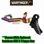 WARFINGER by RANGER PROOF / JOHNNY GLOCK COLLABORATION VEX F3  "BLACK TOPOGRAPHY "ADJUSTABLE VERSION" TRIGGER for GLOCK GEN 1 2 3 4 5 - 17 19 19X 20 21 22 23 24 26 27 31 32 33 34 35 37 36 38 39 43 43x 45 48 - Image 6
