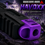 AGGRESSIVE ARMS HAVOXX 7 PORT COMPENSATOR FOR SIG P365 PURPLE - RECOIL REDUCTION - 1/2X28 TPI - Image 4