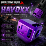 AGGRESSIVE ARMS HAVOXX 7 PORT COMPENSATOR FOR SIG P365 PURPLE - RECOIL REDUCTION - 1/2X28 TPI