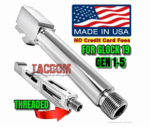 USA MADE Threaded POLISHED STAINLESS STEEL Barrel for Glock 17 - Polymer 80 PF940V2 - 9mm