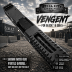 STEEL CITY ARSENAL VENGENT - FLUTED - GRAPHITE BLACK with CUSTOM POLISHED EDGES - SLIDE - MATCHING TRIGGER  & RMR COVER PLATE FOR GLOCK 19 GEN 3 - Image 8