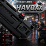 AGGRESSIVE ARMS HAVOXX 7 PORT COMPENSATOR FOR SIG P365 BLACK - RECOIL REDUCTION - 1/2X28 TPI - Image 2