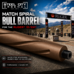 Steel City Arsenal MATCH Spiral Fluted BULL Barrel for the 10/22 - Threaded - BURNT BRONZE - Image 4