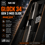 GLOCK OEM FACTORY NEW IN THE BOX - 34 - GEN 3 - MOS OPTIC READY SLIDE - WITH ALL FACTORY PARTS AND SIGHT INSTALLED