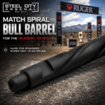 Steel City Arsenal MATCH Spiral Fluted BULL Barrel for the 10/22 - Threaded - GRAPHITE BLACK - Image 5