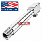 USA MADE Threaded POLISHED STAINLESS STEEL Barrel for Glock 17 - Polymer 80 PF940V2 - 9mm - Image 2