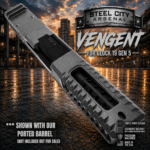 STEEL CITY ARSENAL VENGENT - FLUTED - SIG DARK GREY with CUSTOM POLISHED EDGES - SLIDE - MATCHING TRIGGER  & RMR COVER PLATE FOR GLOCK 19 GEN 5 - Image 8