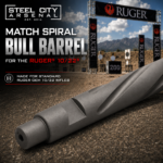 Steel City Arsenal MATCH Spiral Fluted BULL Barrel for the 10/22 - Threaded - TUNGSTEN GREY - Image 4