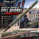 Steel City Arsenal MATCH Spiral Fluted BULL Barrel for the 10/22 - Threaded - OD GREEN