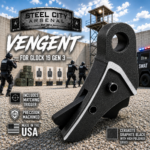 STEEL CITY ARSENAL VENGENT XL - BIG FRONT PORT FLUTED - GRAPHITE BLACK with CUSTOM POLISHED EDGES - EXTENDED SLIDE - MATCHING TRIGGER  & RMR COVER PLATE FOR GLOCK 19 GEN 3 - Image 4