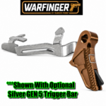 WARFINGER by RANGER PROOF / JOHNNY GLOCK COLLABORATION VEX F3 ANODIZED BRONZE ADJUSTABLE VERSION TRIGGER for GLOCK GEN 1 2 3 4 5 - 17 19 19X 20 21 22 23 24 26 27 31 32 33 34 35 37 36 38 39 43 43x 45 48 - Image 6