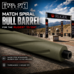 Steel City Arsenal MATCH Spiral Fluted BULL Barrel for the 10/22 - Threaded - OD GREEN - Image 2