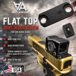 ANGRY BEAR ARMS - FLAT TOP + FRONT & REAR SIGHT DELETE SYSTEM - FOR COA FULL SIZE GLOCK SLIDES - CLEANER OPTIC LINE - STAINLESS STEEL BLACK NITRIDE