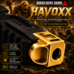 AGGRESSIVE ARMS HAVOXX 7 PORT COMPENSATOR FOR SIG P365 GOLD - RECOIL REDUCTION - 1/2X28 TPI - Image 3