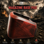 STEEL CITY ARSENAL LIMITED EDITION +5/+6 ROUND MAGAZINE EXTENSION IN BATTLE WORN RED BASE PAD FOR GLOCK 17 34 - Image 2