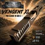 STEEL CITY ARSENAL VENGENT XL - BIG FRONT PORT FLUTED - KODIAK BRONZE with CUSTOM POLISHED EDGES - EXTENDED SLIDE - MATCHING TRIGGER  & RMR COVER PLATE FOR GLOCK 19 GEN 3 - Image 6