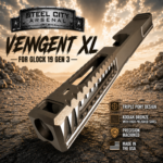 STEEL CITY ARSENAL VENGENT XL - BIG FRONT PORT FLUTED - KODIAK BRONZE with CUSTOM POLISHED EDGES - EXTENDED SLIDE - MATCHING TRIGGER  & RMR COVER PLATE FOR GLOCK 19 GEN 3 - Image 3