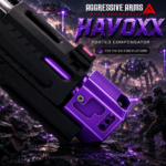 AGGRESSIVE ARMS HAVOXX 7 PORT COMPENSATOR FOR SIG P365 PURPLE - RECOIL REDUCTION - 1/2X28 TPI - Image 5