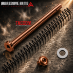 AGGRESSIVE ARMS GUIDE ROD Assembly for GLOCK 17 Gen 3 -17LB Spring - SHINY COPPER PLATING over Stainless Steel - Image 2