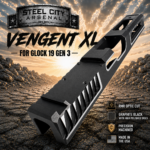 STEEL CITY ARSENAL VENGENT XL - BIG FRONT PORT FLUTED - GRAPHITE BLACK with CUSTOM POLISHED EDGES - EXTENDED SLIDE - MATCHING TRIGGER  & RMR COVER PLATE FOR GLOCK 19 GEN 3 - Image 6