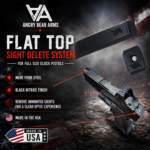 ANGRY BEAR ARMS - FLAT TOP + FRONT & REAR SIGHT DELETE SYSTEM FOR FULL SIZE GLOCK - CLEANER OPTIC LINE - STAINLESS STEEL BLACK NITRIDE