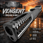 STEEL CITY ARSENAL VENGENT - FLUTED - SIG DARK GREY with CUSTOM POLISHED EDGES - SLIDE - MATCHING TRIGGER  & RMR COVER PLATE FOR GLOCK 19 GEN 3 - Image 3