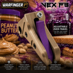 WARFINGER by RANGER PROOF / JOHNNY GLOCK COLLABORATION VEX F3 PEANUT BUTTER & GRAPE JELLY ( TAN & PURPLE ) ADJUSTABLE VERSION TRIGGER for GLOCK GEN 1 2 3 4 5 - 17 19 19X 20 21 22 23 24 26 27 31 32 33 34 35 37 36 38 39 43 43x 45 48 PB&J - Image 2