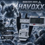 AGGRESSIVE ARMS HAVOXX 7 PORT COMPENSATOR FOR SIG P365 POLISHED BILLET ALUMINUM LIKE CHROME - RECOIL REDUCTION - 1/2X28 TPI - Image 6