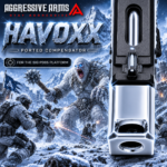 AGGRESSIVE ARMS HAVOXX 7 PORT COMPENSATOR FOR SIG P365 POLISHED BILLET ALUMINUM LIKE CHROME - RECOIL REDUCTION - 1/2X28 TPI - Image 4