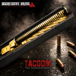 AGGRESSIVE ARMS GUIDE ROD Assembly for GLOCK 19 Gen 3 -18LB Spring - SHINY GOLD PLATING over Stainless Steel - Image 3