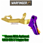 WARFINGER by RANGER PROOF / JOHNNY GLOCK COLLABORATION VEX F3 PURPLE with GOLD ADJUSTABLE VERSION TRIGGER for GLOCK GEN 1 2 3 4 5 6 - 17 19 19X 20 21 22 23 24 26 27 31 32 33 34 35 37 36 38 39 43 43x 45 48 - Image 6