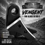 STEEL CITY ARSENAL VENGENT XL - BIG FRONT PORT FLUTED - GRAPHITE BLACK with CUSTOM POLISHED EDGES - EXTENDED SLIDE - MATCHING TRIGGER  & RMR COVER PLATE FOR GLOCK 19 GEN 5 - Image 7